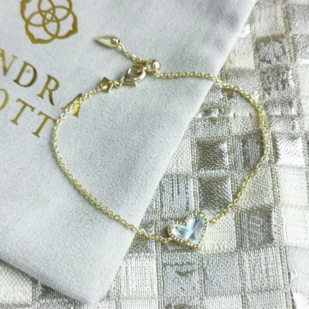 Kendra Scott Ari Dichroic Heart Bracelet Gold
